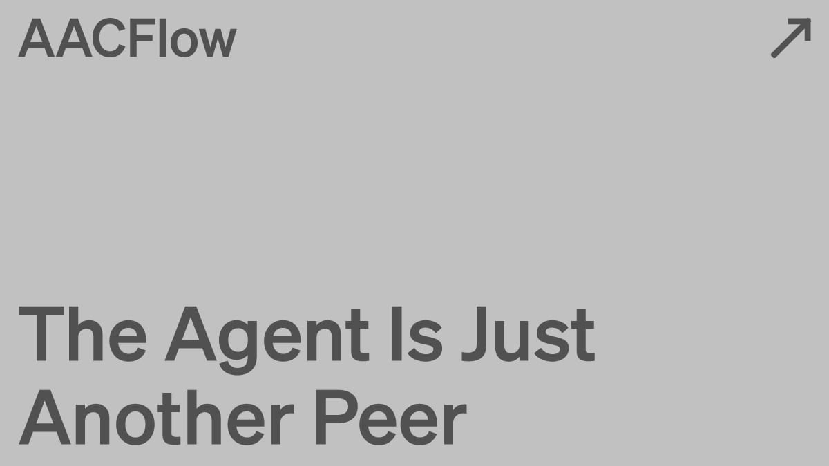 The Agent Is Just Another Peer
