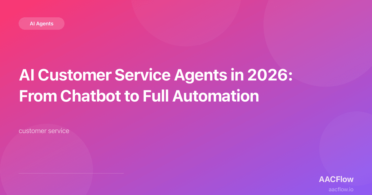 AI Customer Service Agents in 2026: From Chatbot to Full Automation