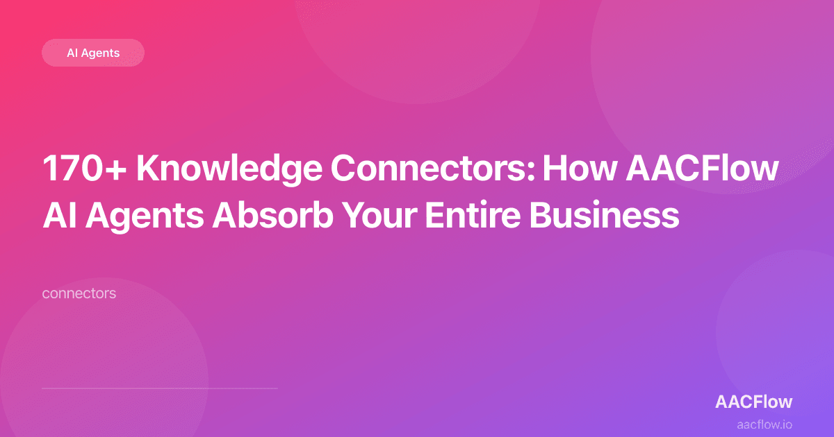 170+ Knowledge Connectors: How AACFlow AI Agents Absorb Your Entire Business