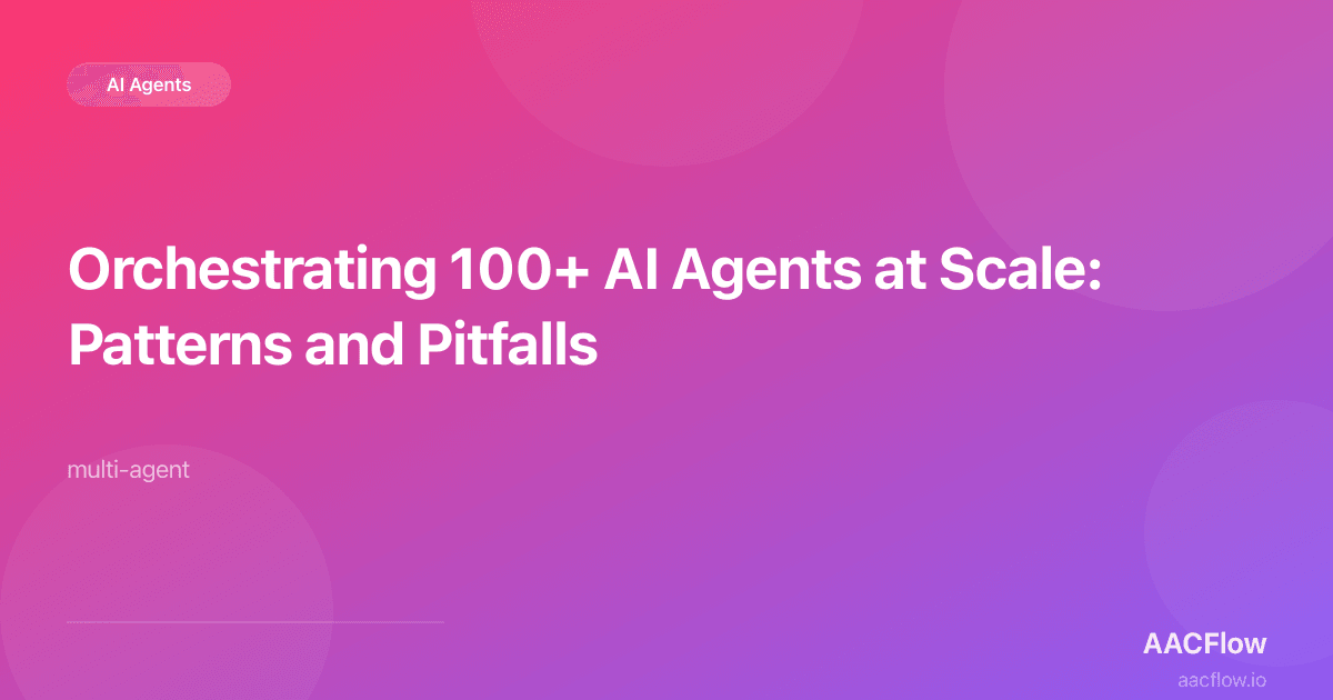 Orchestrating 100+ AI Agents at Scale: Patterns and Pitfalls